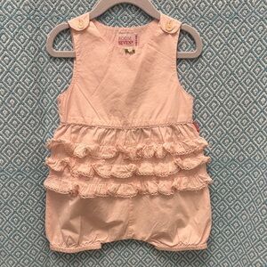 Room Seven Pink Ruffled Baby Romper